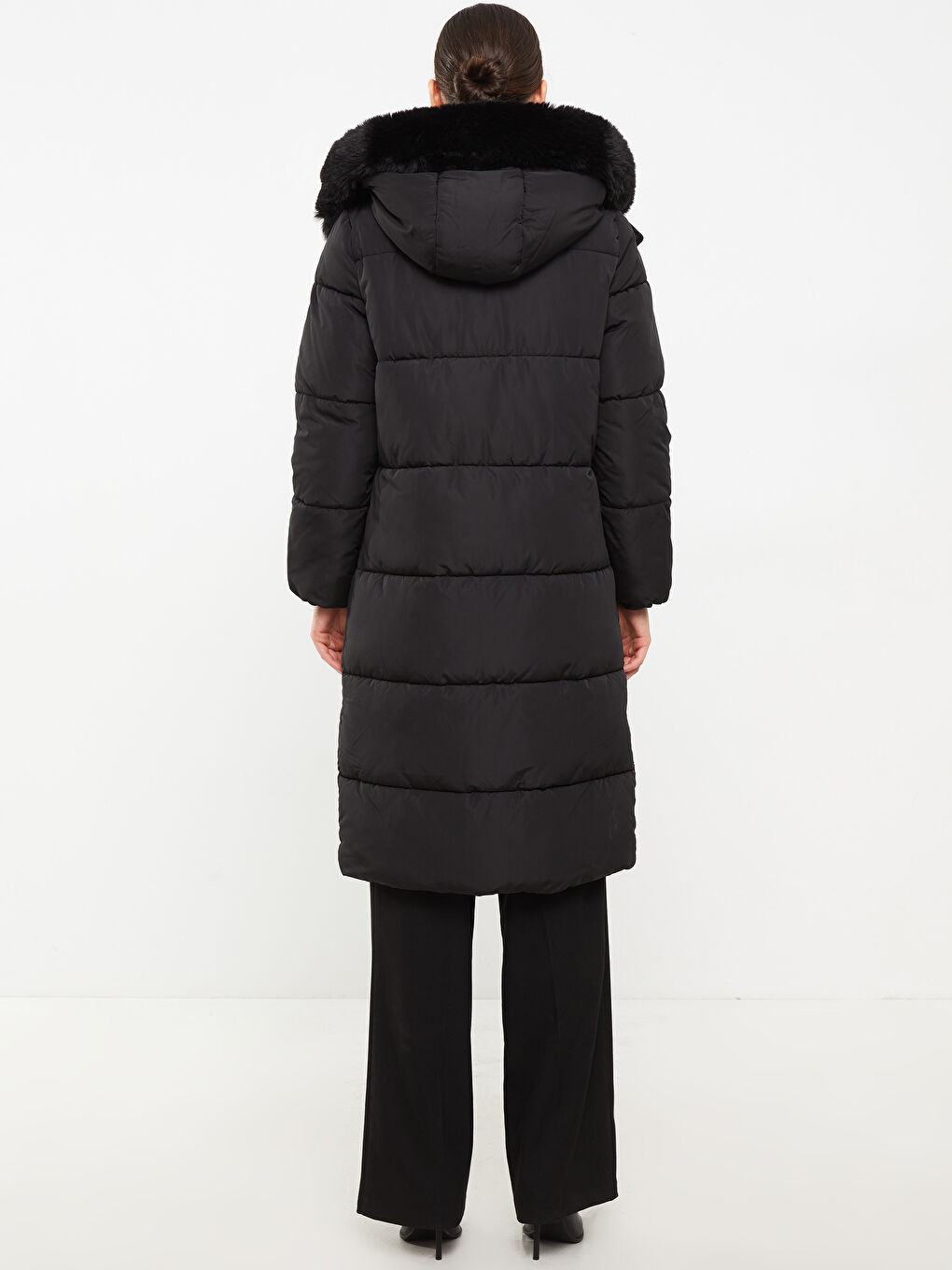 Geaca Matlasată Simplu cu Glugă pentru Femei-6