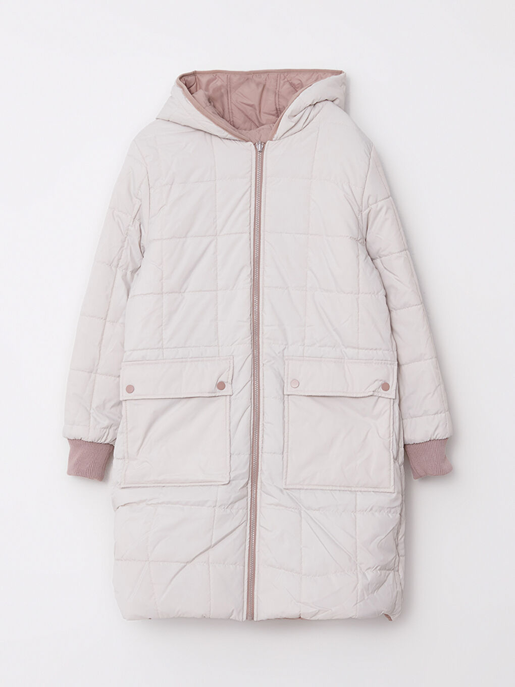 Hooded Quilted Women's Puffer Coat-8