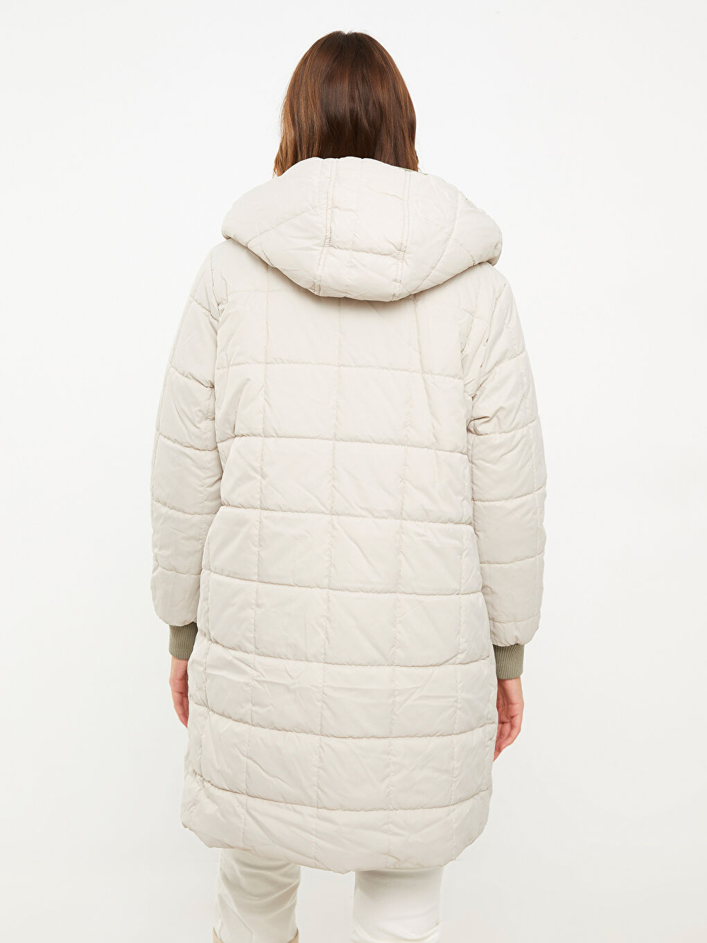 Hooded Quilted Women's Puffer Coat-6