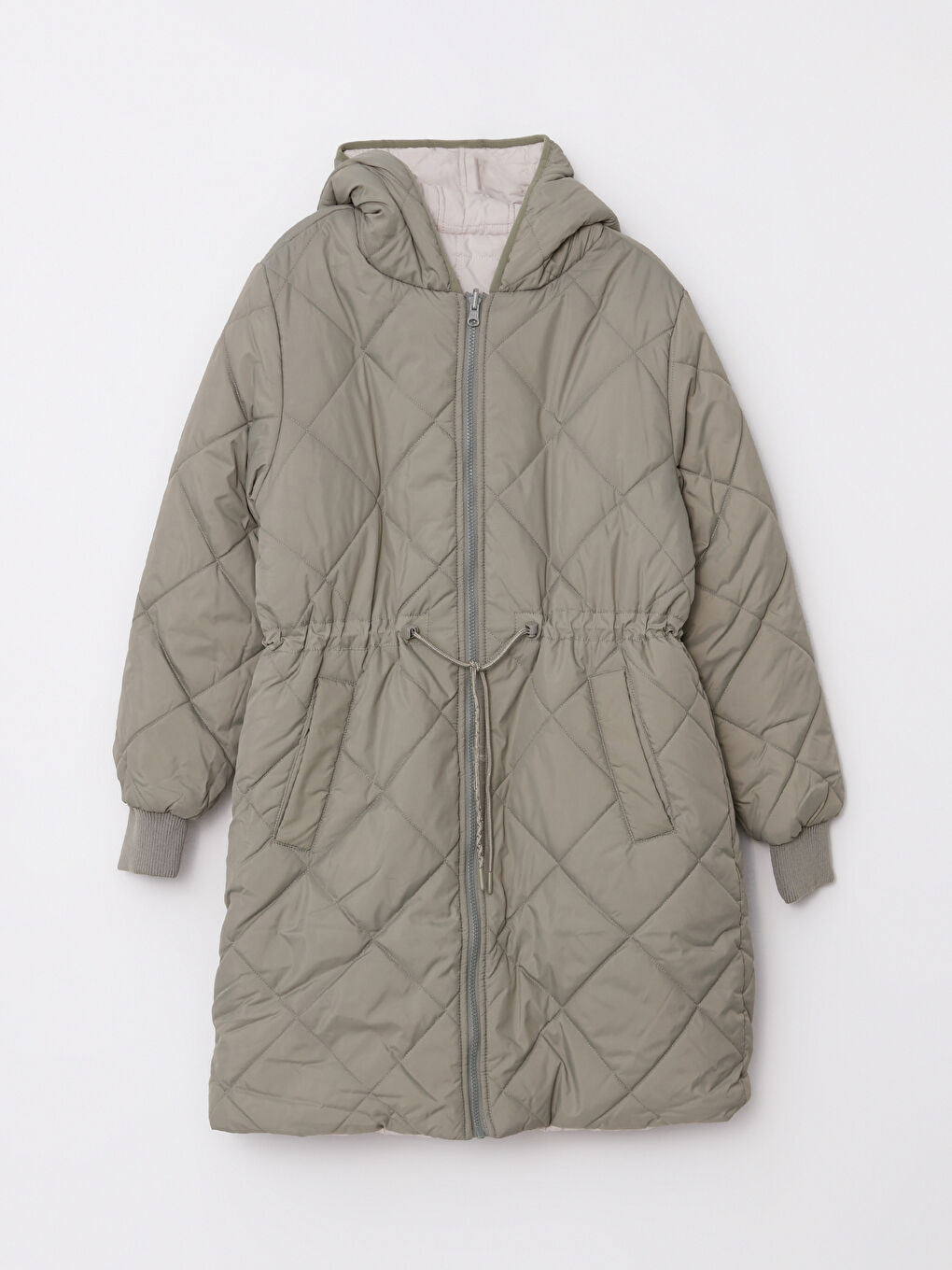 Hooded Quilted Women's Puffer Coat-7