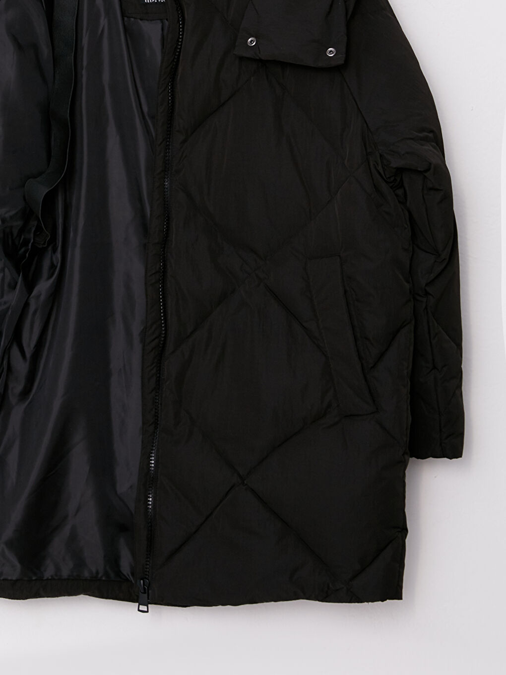 Hooded Quilted Women's Puffer Coat-8
