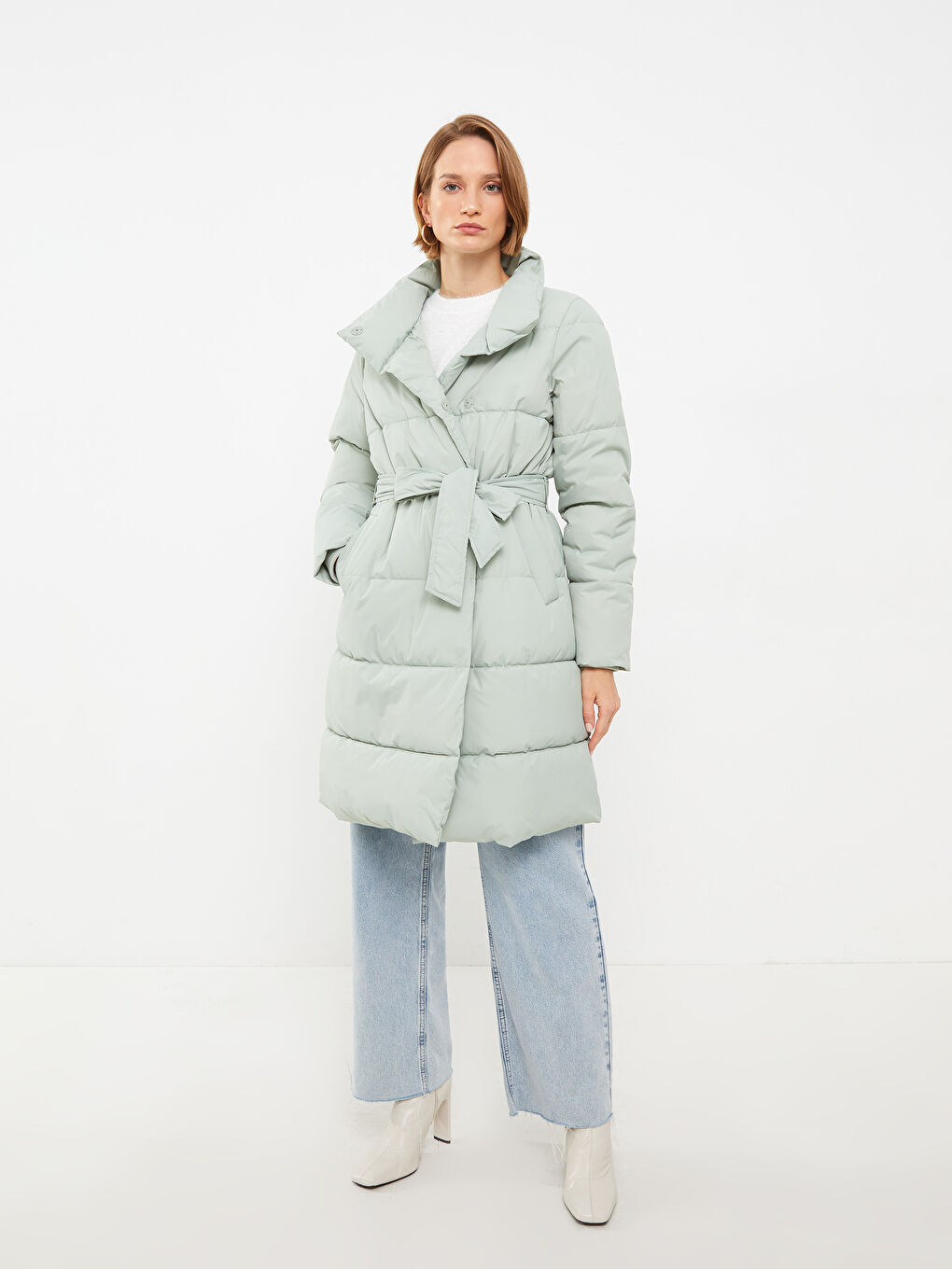 Turtle Neck Regular Long Sleeve Women's Puffer