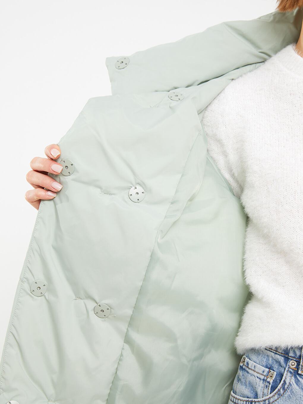 Turtle Neck Regular Long Sleeve Women's Puffer-5