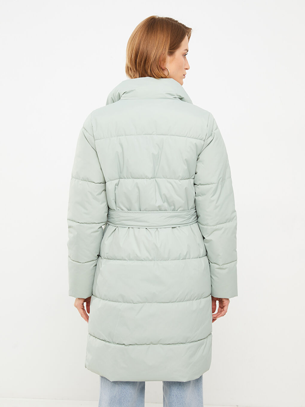 Turtle Neck Regular Long Sleeve Women's Puffer-6