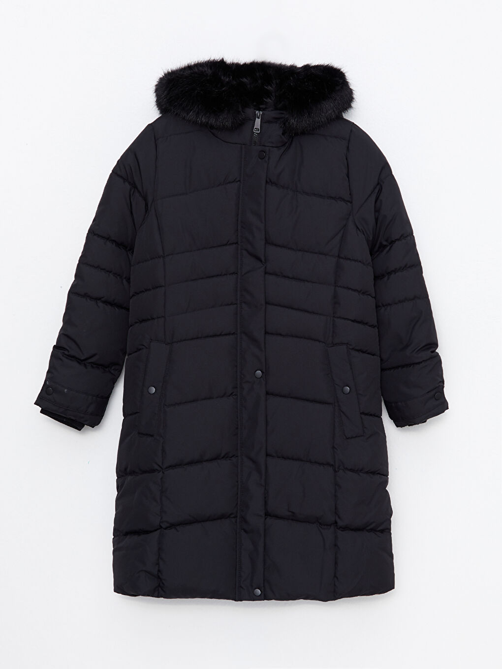 Geaca Matlasată Simplu cu Glugă pentru Femei-6