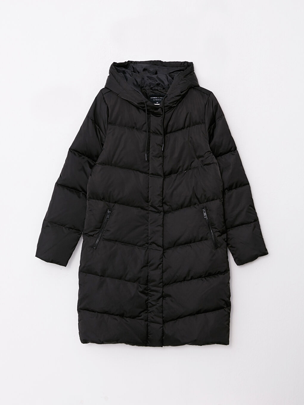 Women's Hooded Plain Puffer Coat-6