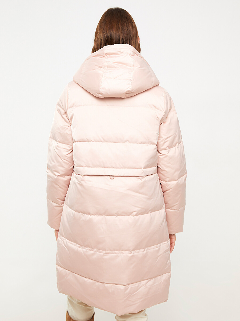 Pallto Puffer E Thjeshtë Me Kapuç Për Gra-5
