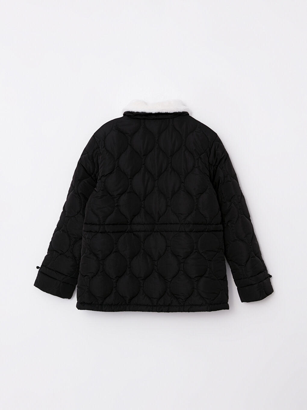 بالطو بياقة قميص منقوش بتفاصيل جيوب وكم طويل للسيدات-8