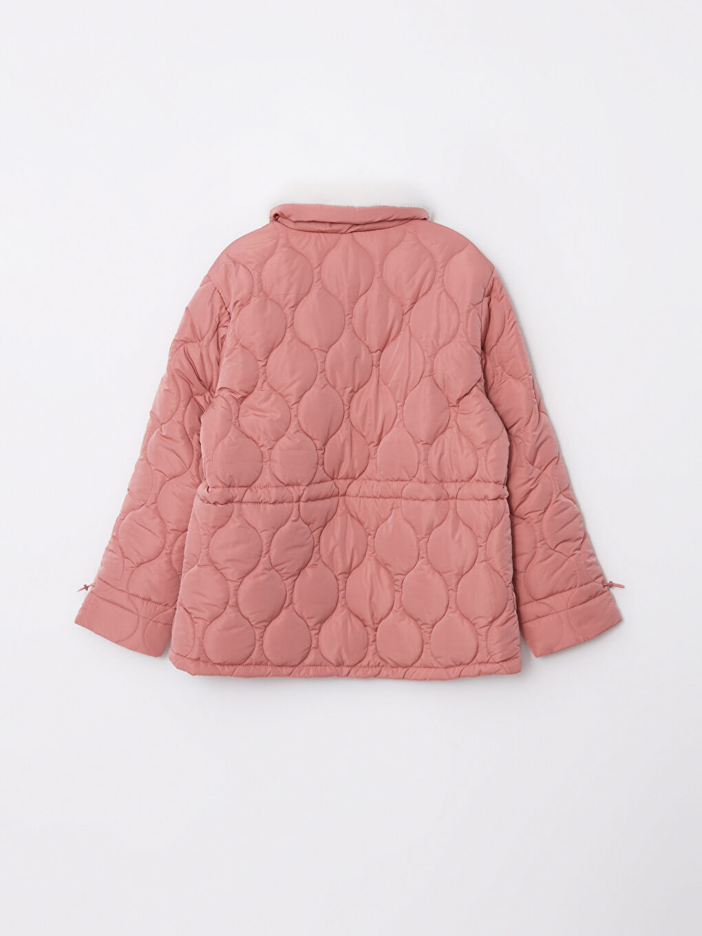 Shirt Collar Self Patterned Pocket Detailed Long Sleeve Women's Down Coat-7