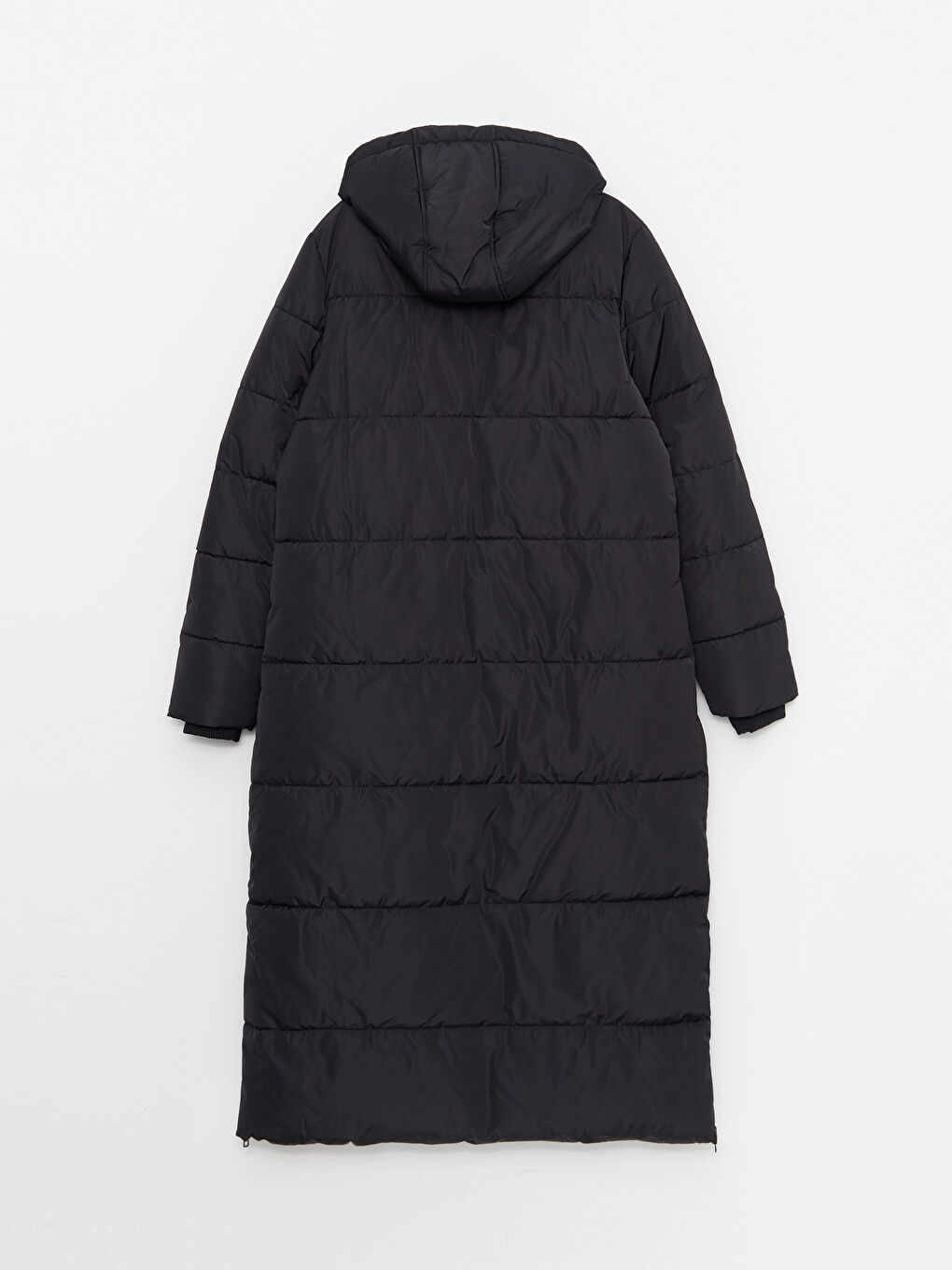 Women's Hooded Plain Puffer Coat-7