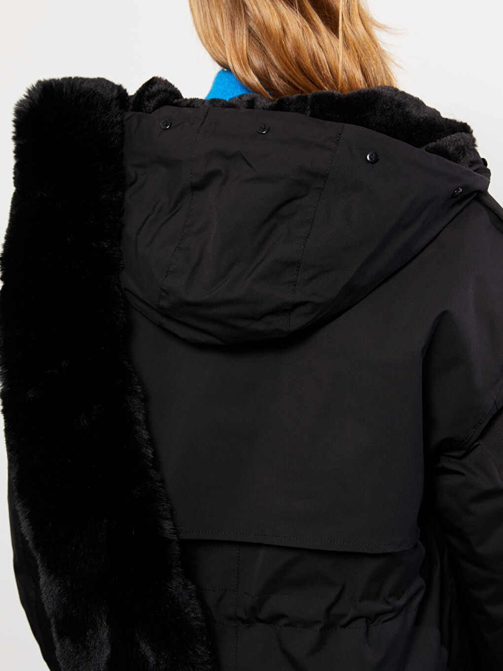 Hooded Neck Regular Long Sleeve Women's Parka-5