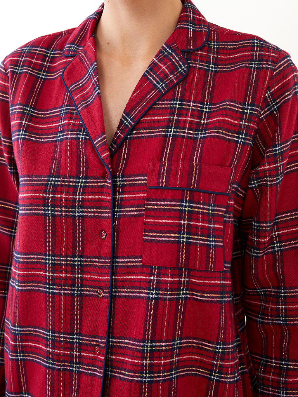 LCW DREAM Christmas Themed Long Sleeve Women's Pajama Set -W21685Z8-LPA