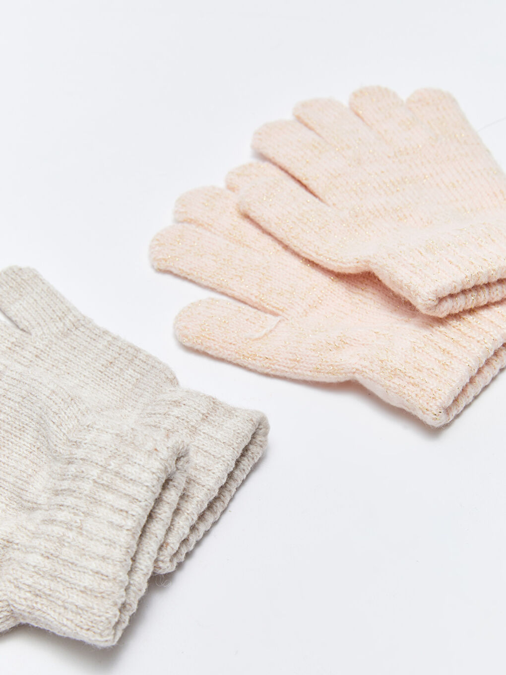 LCW baby Basic Baby Girls' Knitwear Gloves 2 Pack -W21701Z1-L8Q