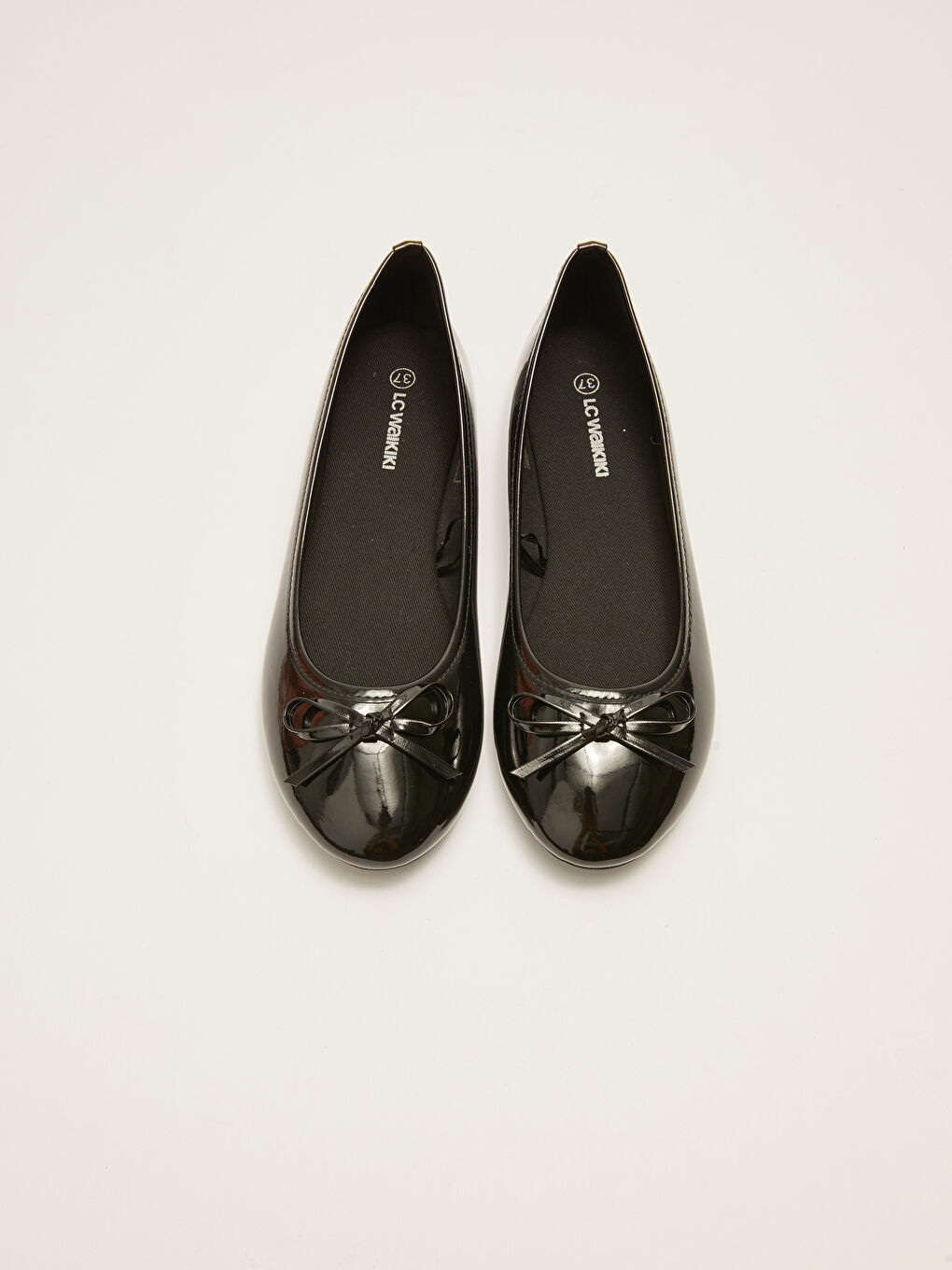 LCW STEPS Leather Look Ribbon Detailed Women's Flats -W21706Z8-HUC