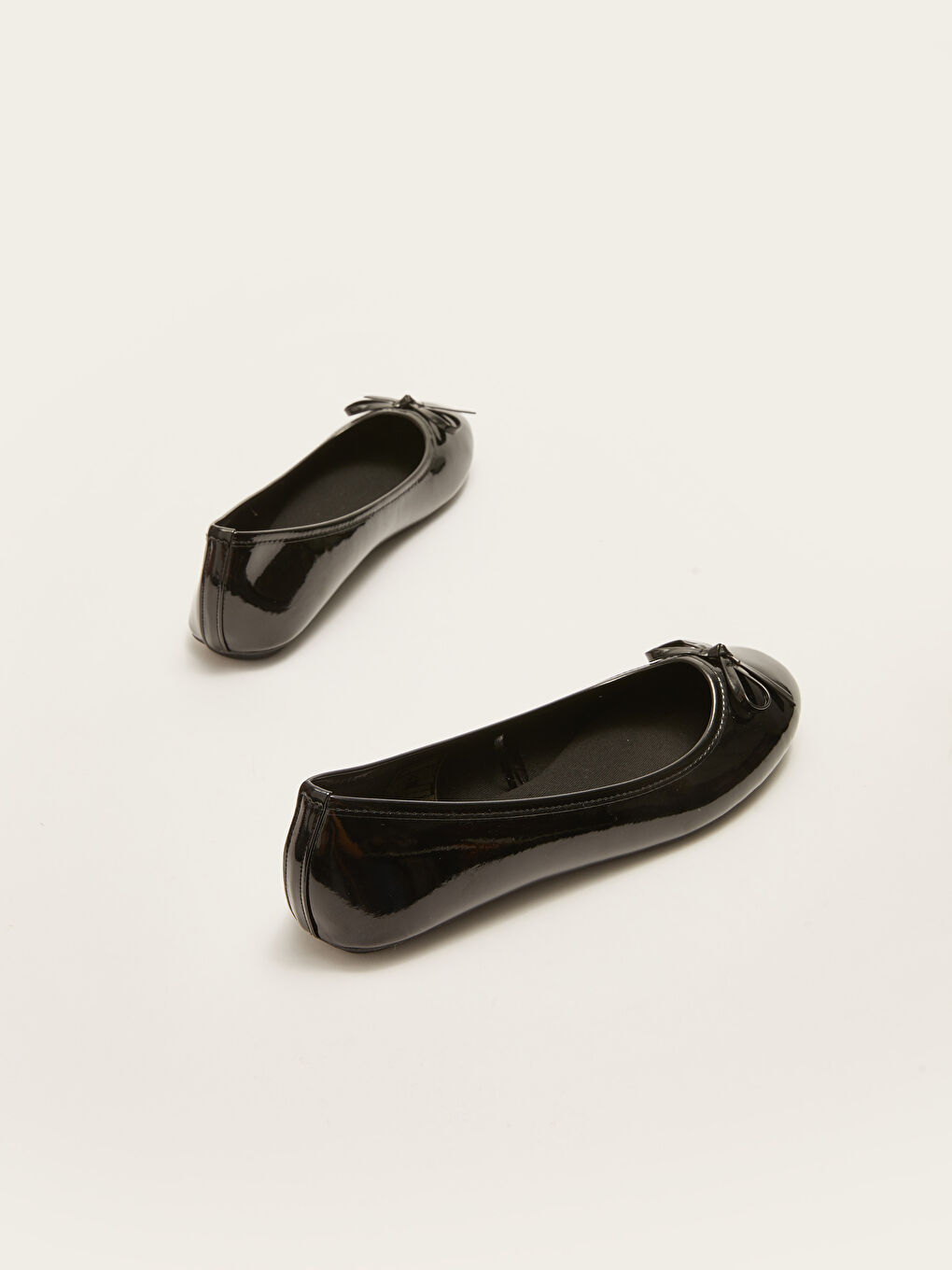 LCW STEPS Leather Look Ribbon Detailed Women's Flats -W21706Z8-HUC