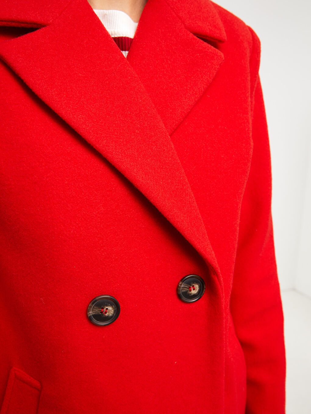 LCWAIKIKI Classic Jacket Collar Women's Cachet Overcoat -W21708Z8-CSG