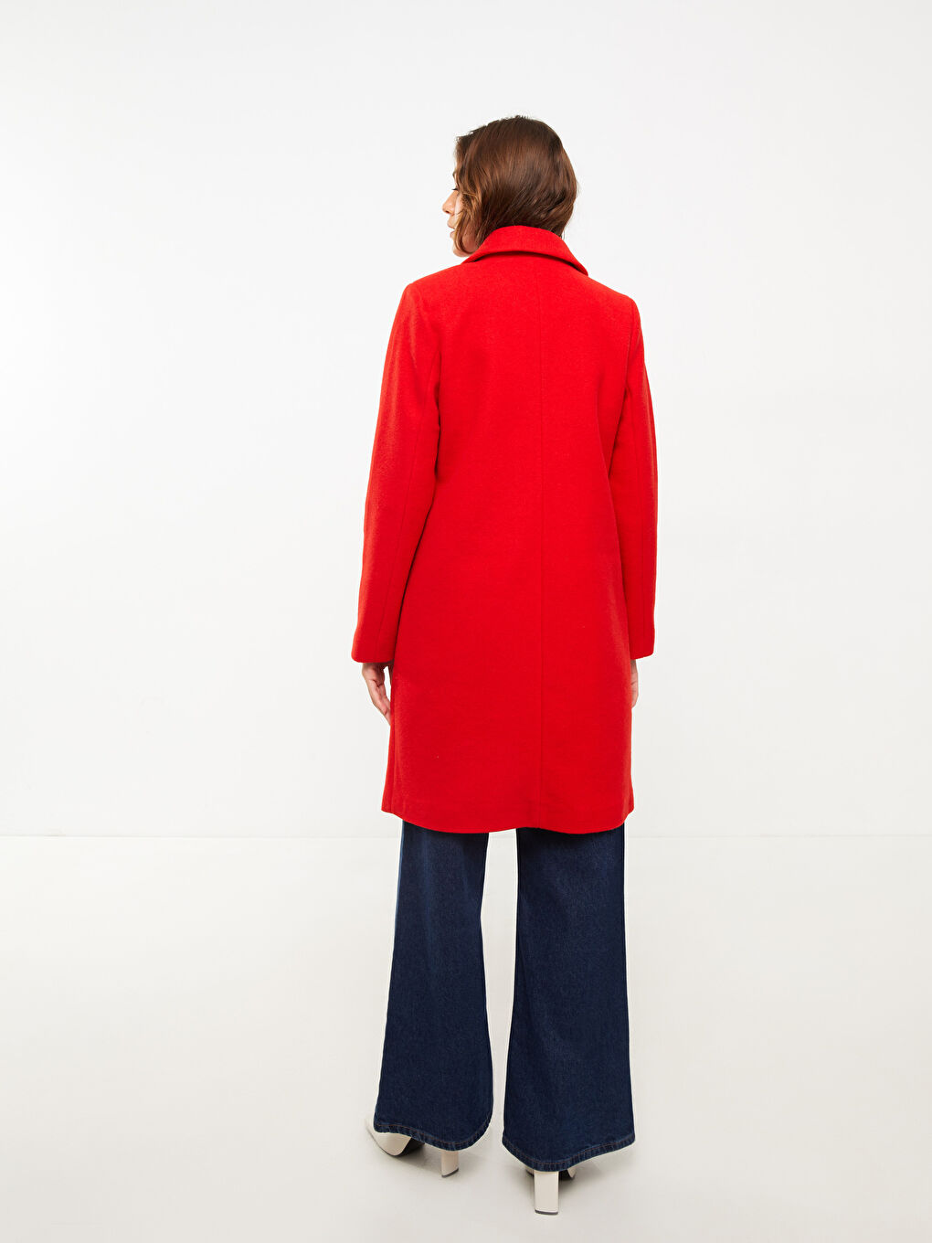 LCWAIKIKI Classic Jacket Collar Women's Cachet Overcoat -W21708Z8-CSG