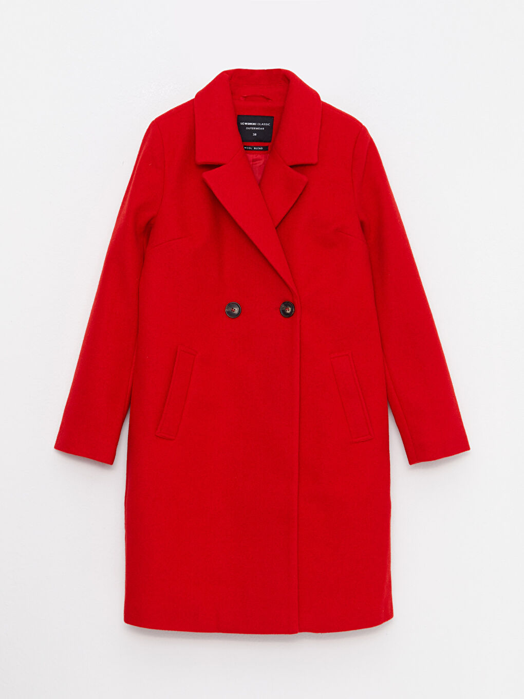 LCWAIKIKI Classic Jacket Collar Women's Cachet Overcoat -W21708Z8-CSG