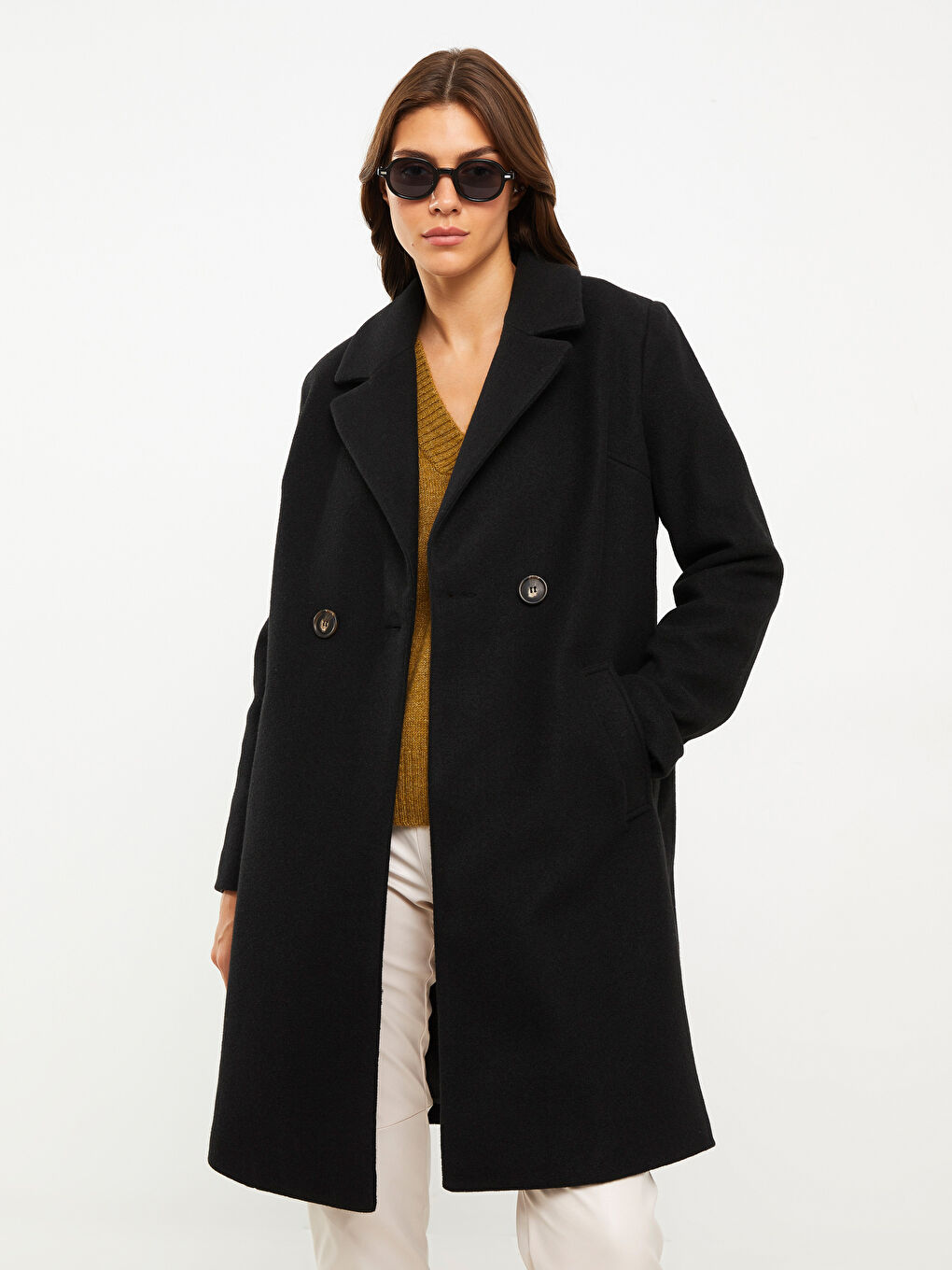 Jacket Collar Women's Cachet Overcoat-1