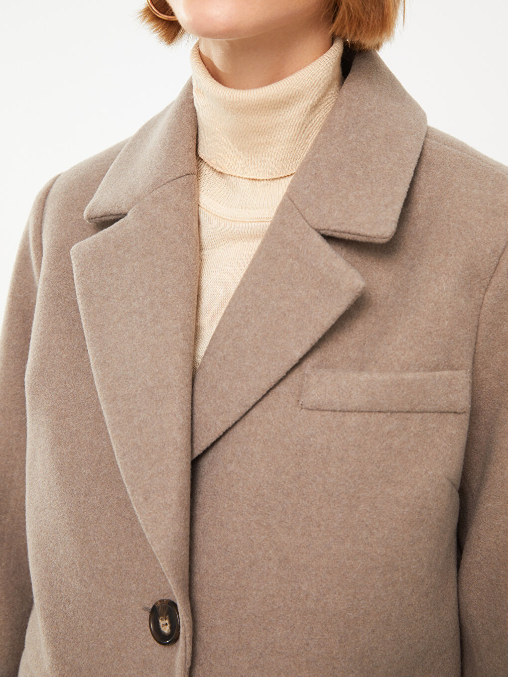 LCWAIKIKI Classic Jacket Collar Women's Cachet Overcoat -W21713Z8-K6V