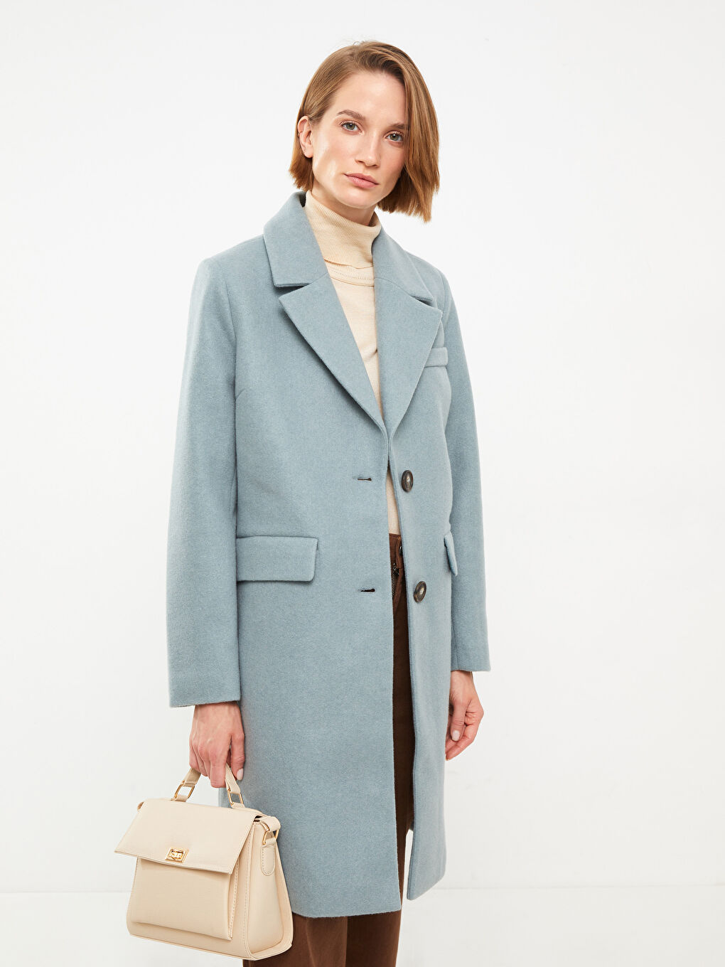 Jacket Collar Women's Cachet Overcoat-1