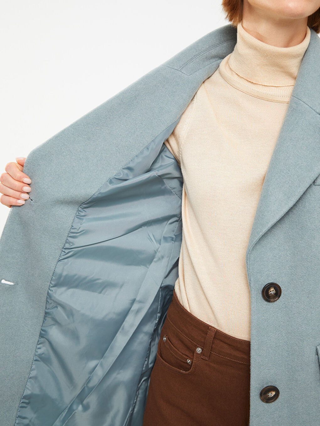 Jacket Collar Women's Cachet Overcoat-4