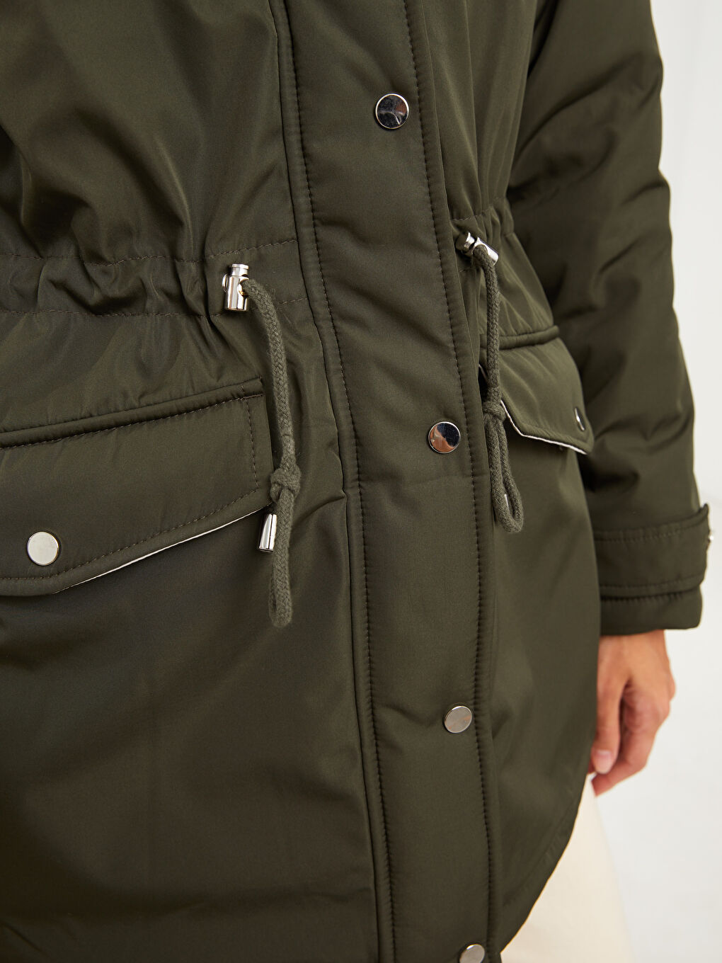 Parka pentru Femei cu Glugă, Mânecă Lungă, Regular-4