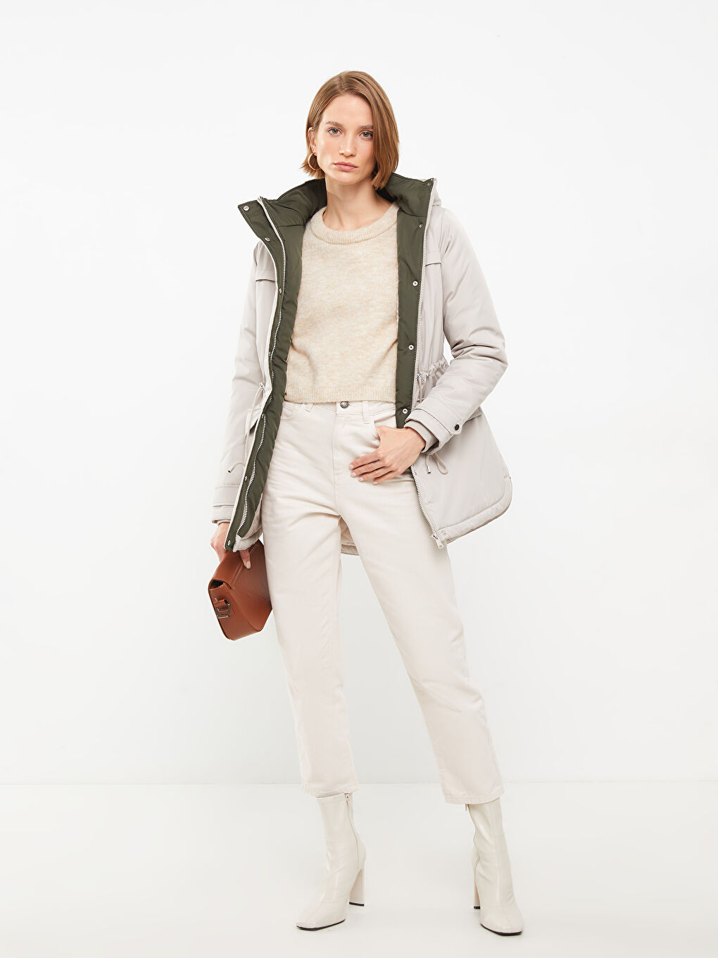 Hooded Neck Regular Long Sleeve Women's Parka