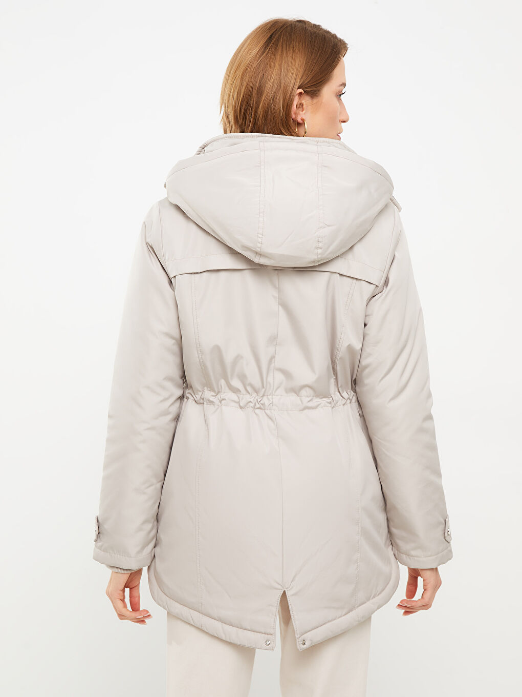 Hooded Neck Regular Long Sleeve Women's Parka-5