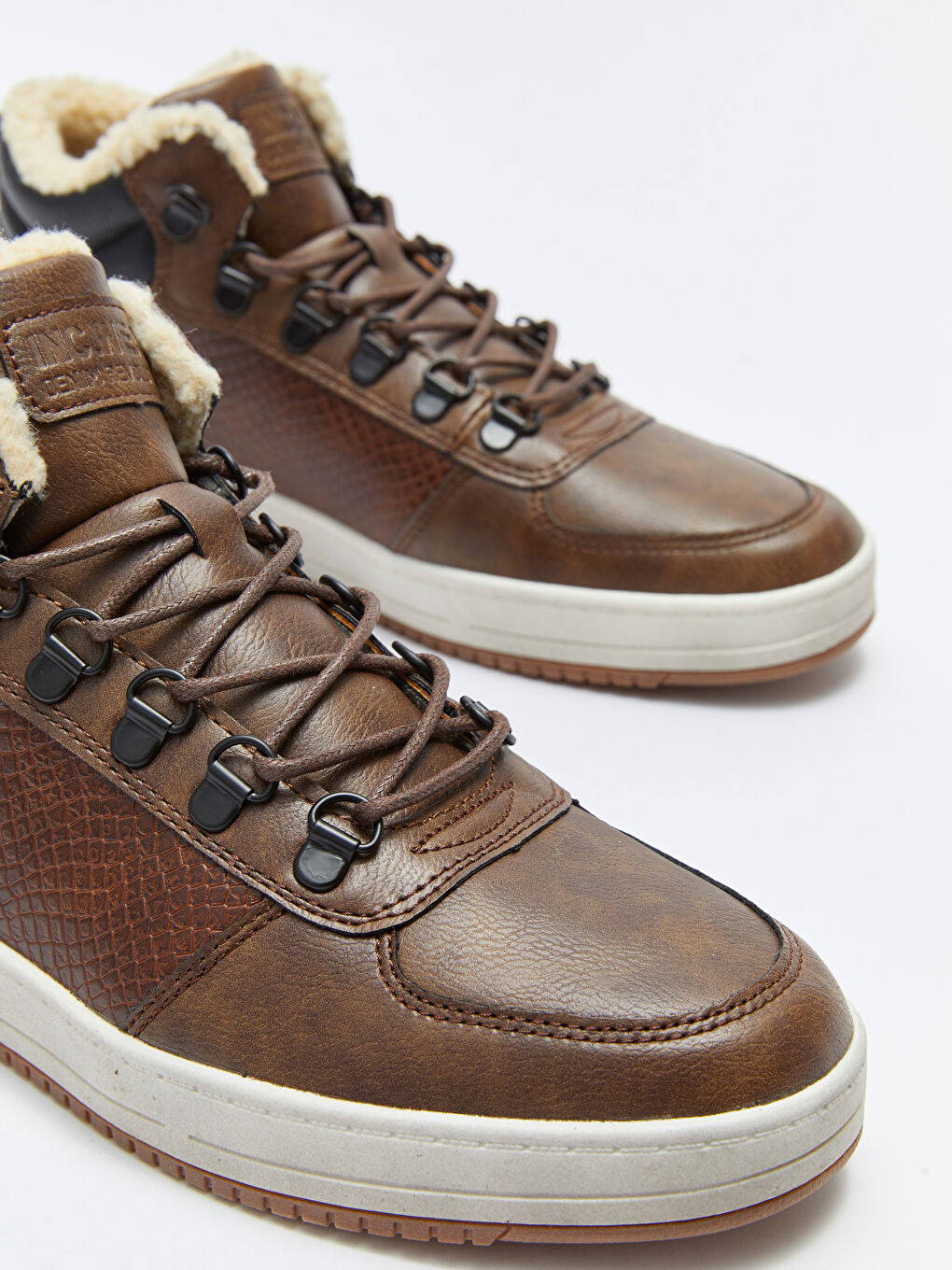 Ghete din Piele Ecologică pentru Bărbați cu Șireturi-2