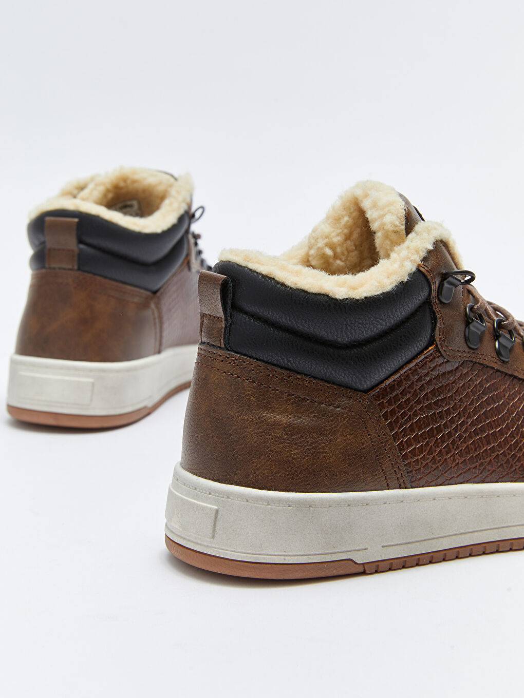 Ghete din Piele Ecologică pentru Bărbați cu Șireturi-4