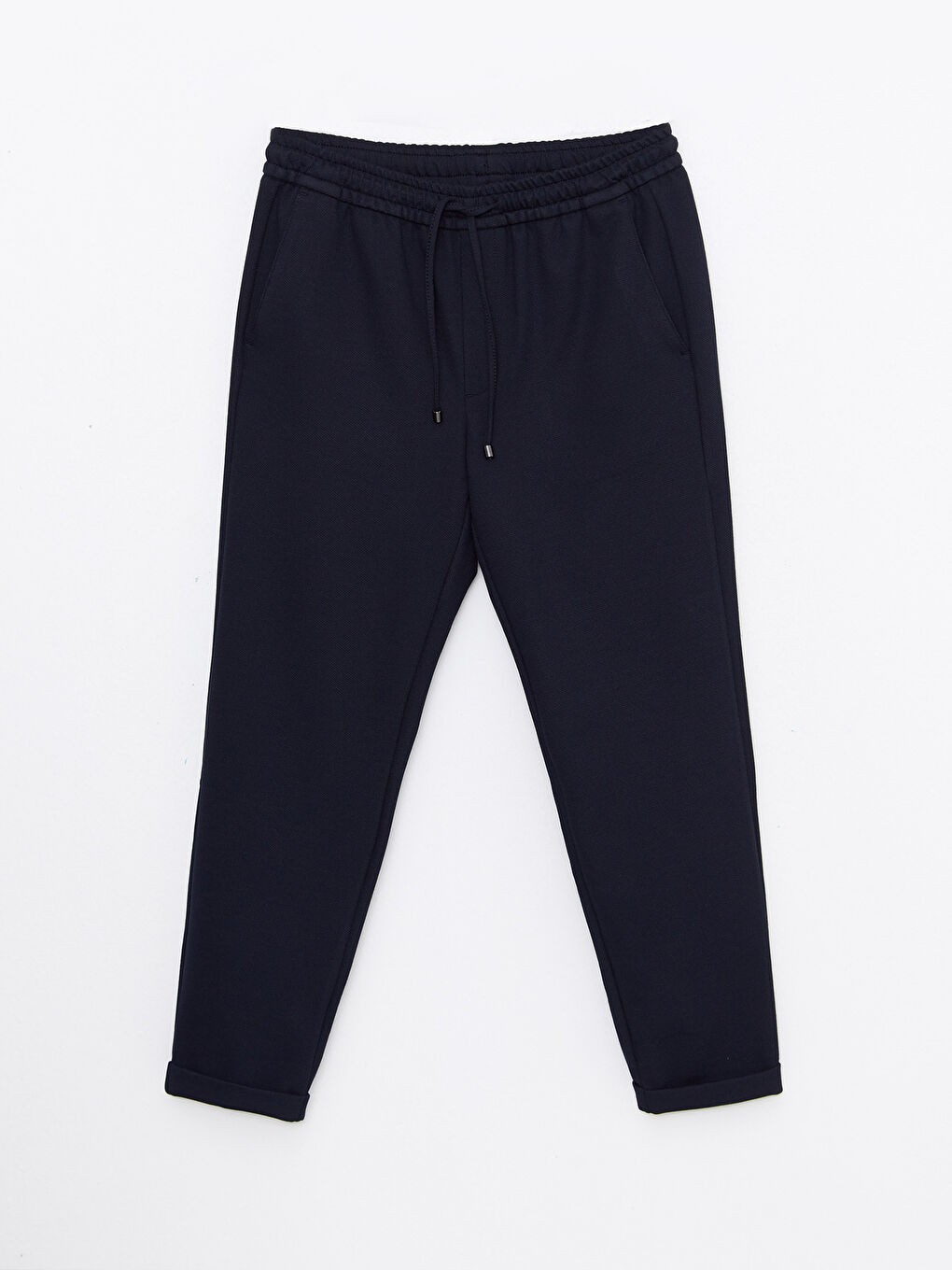 بنطلون رفيع للرجال بتفاصيل رباط على الوسط-5