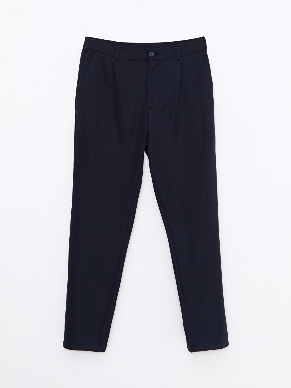 Lacivert Slim Fit Örme Erkek Pantolon-4