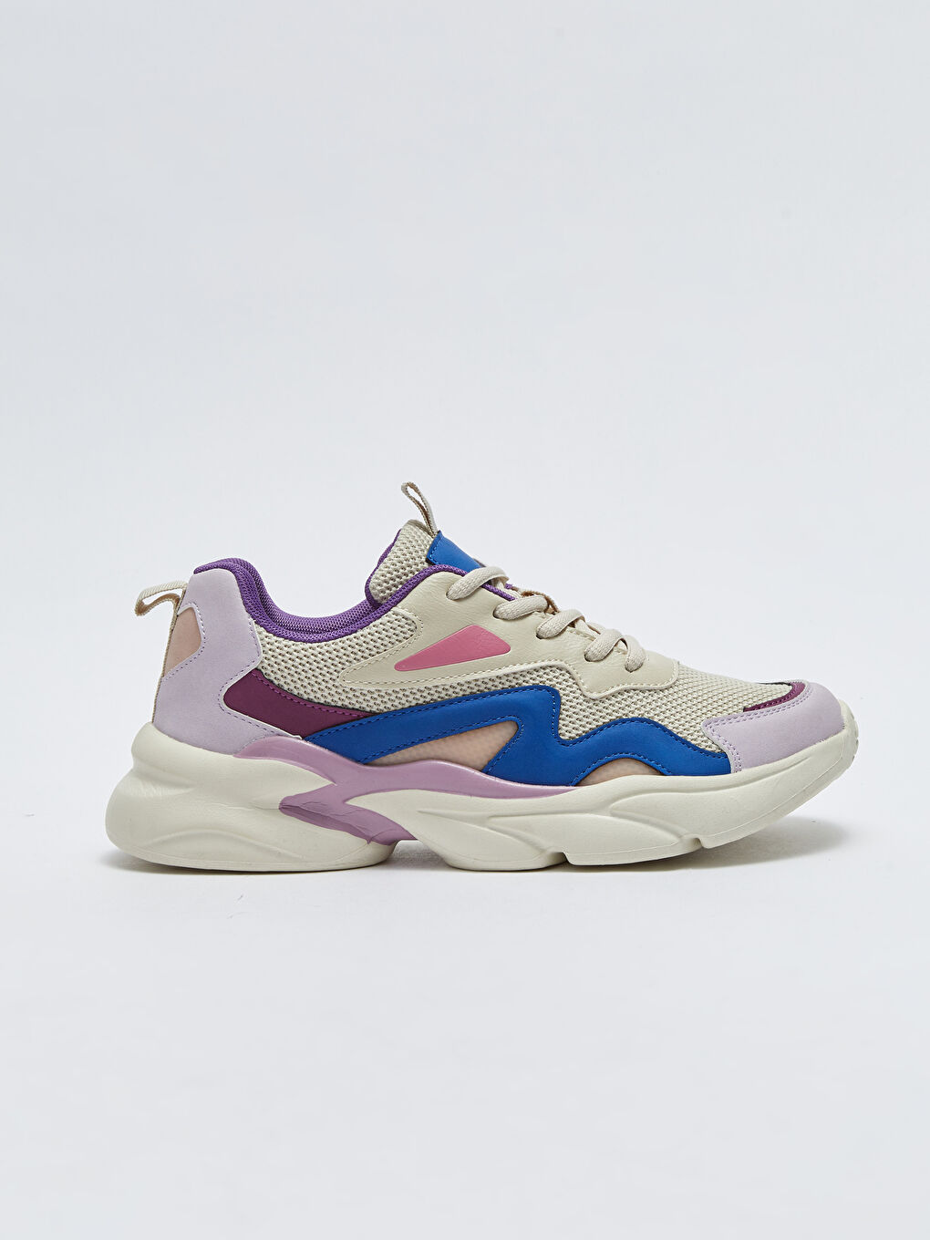 Кроссовки для активного отдыха с цветовым блоком и шнуровкой для женщин-1