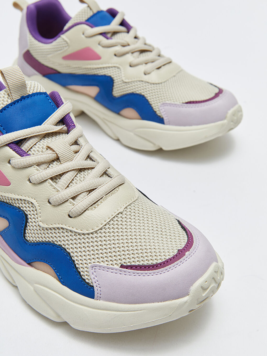 Кроссовки для активного отдыха с цветовым блоком и шнуровкой для женщин-2