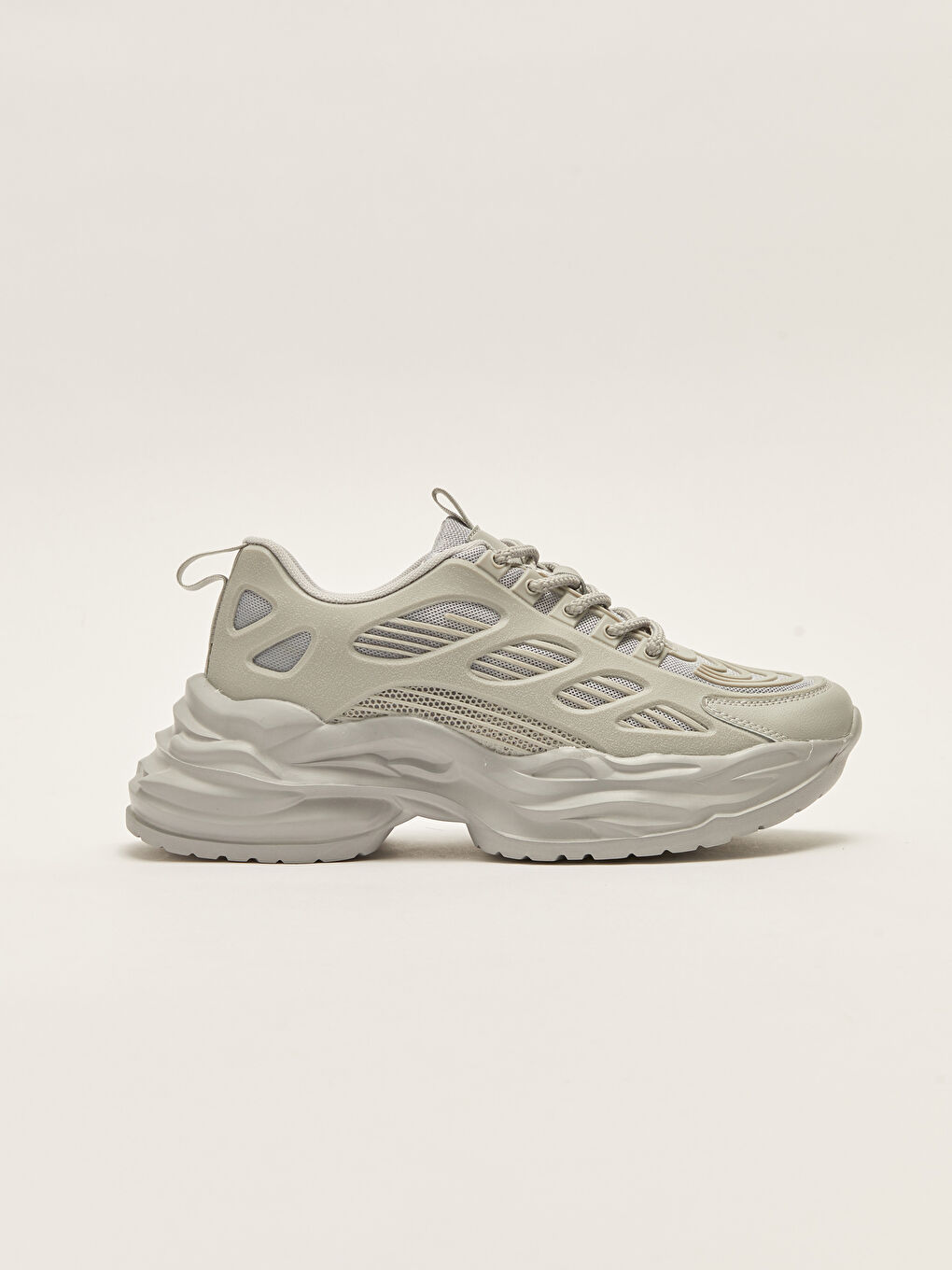 Lace-up Thick Sole Women's Active Sneakers-1