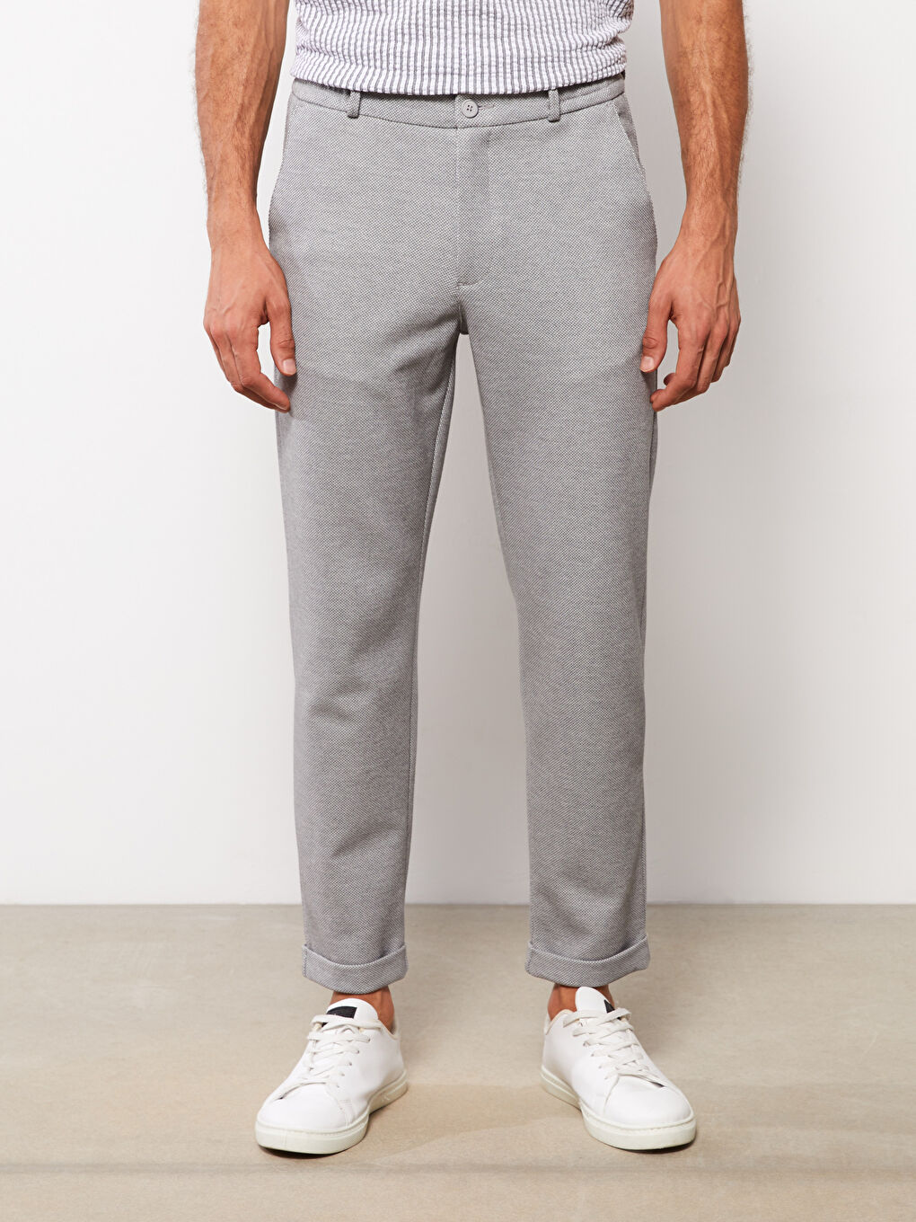 Gri Slim Fit Erkek Pantolon-3