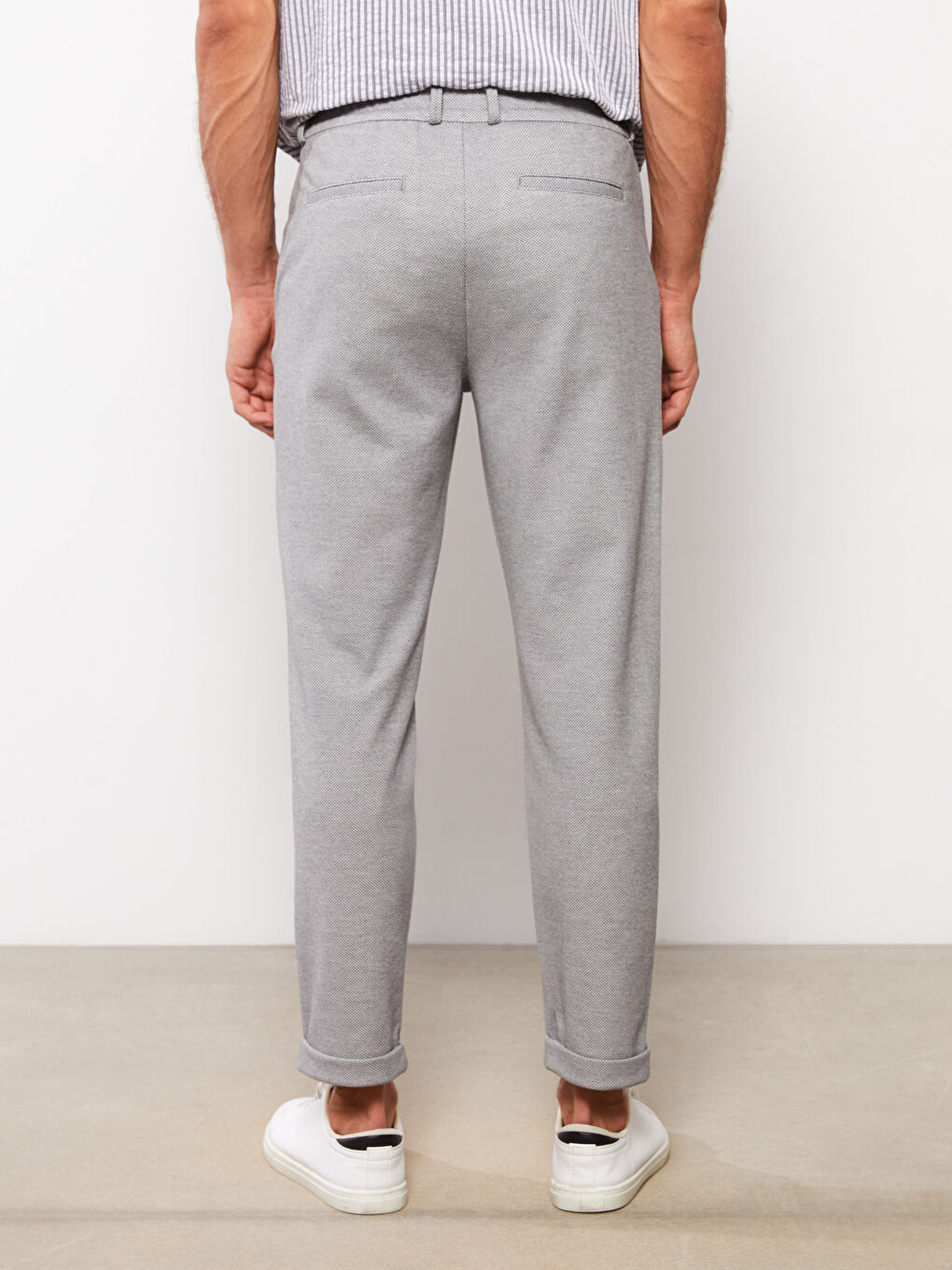 Gri Slim Fit Erkek Pantolon-4