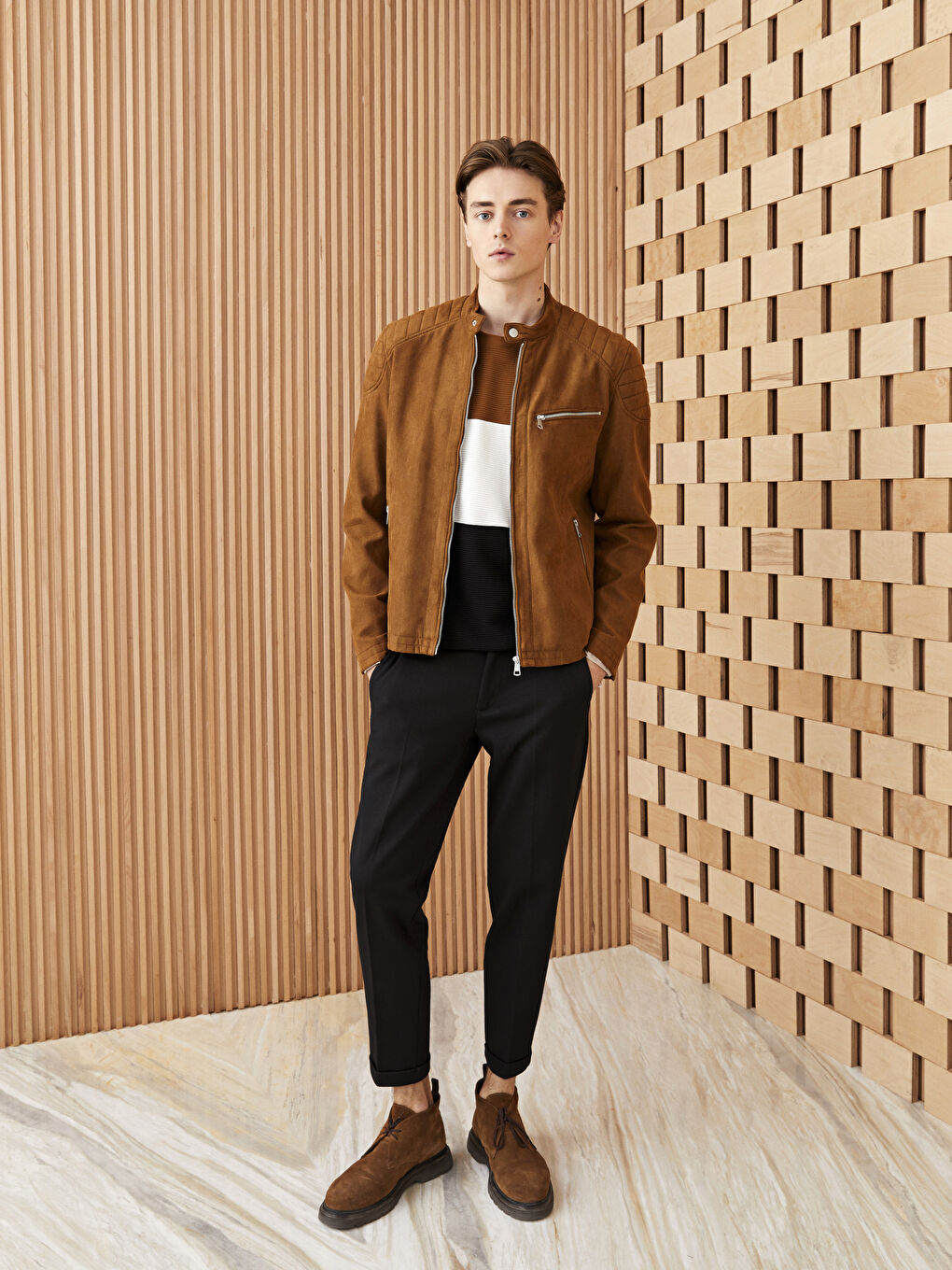Muške pantalone slim fit -W21762Z8-CVL