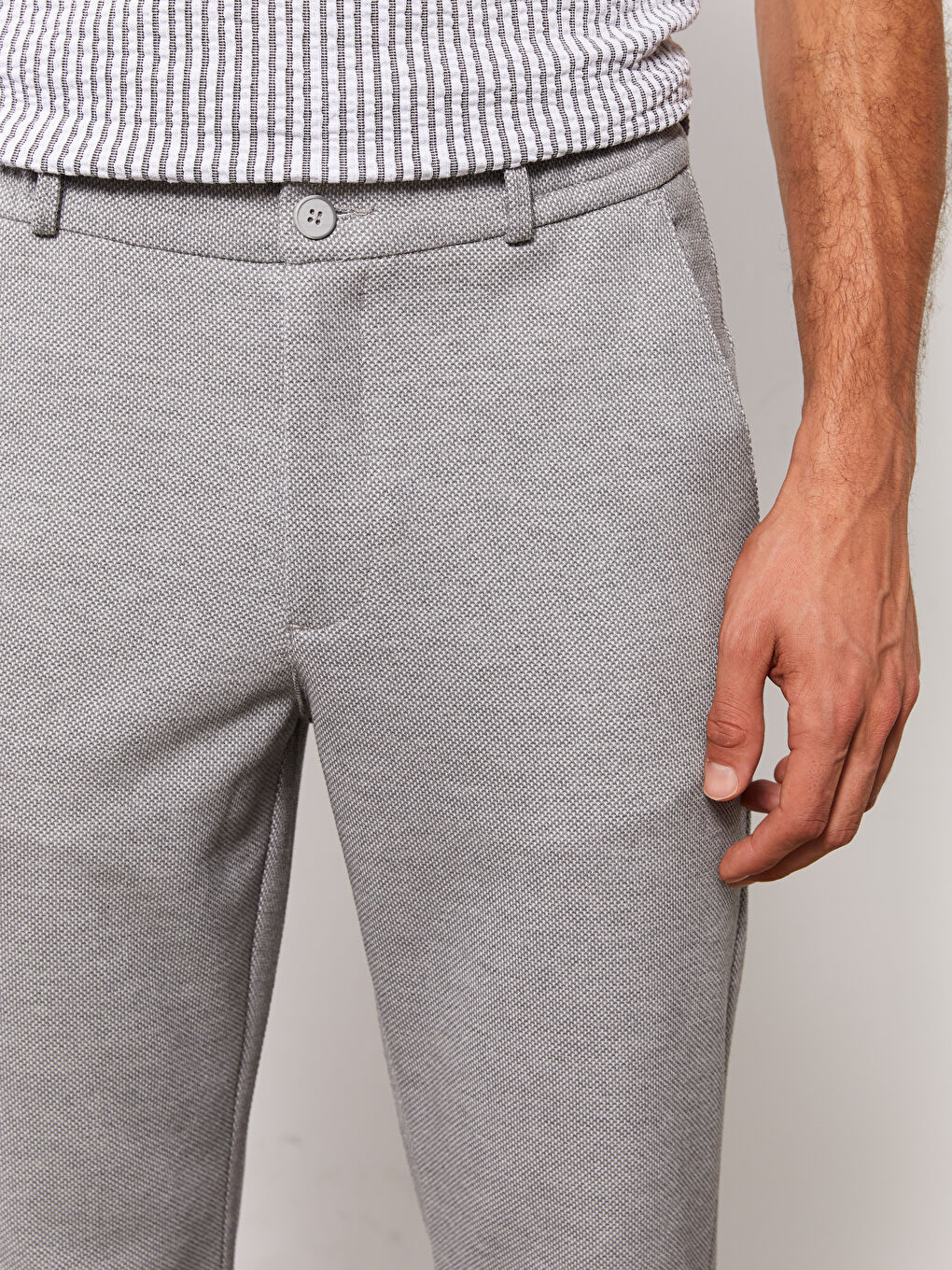 Gri Slim Fit Erkek Pantolon-2