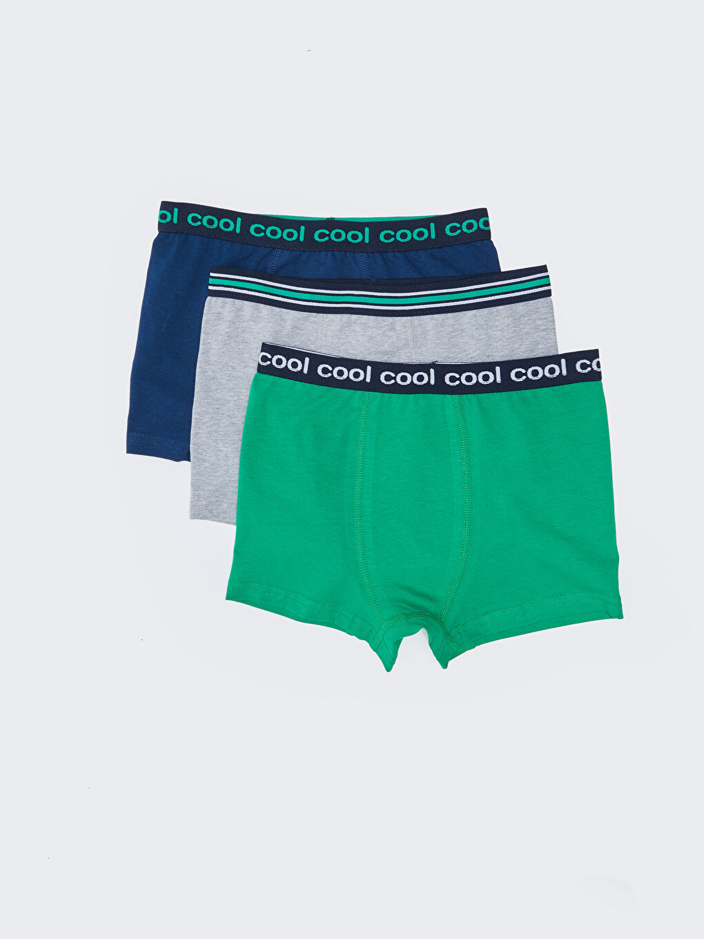 Yeşil Baskılı Pamuklu Erkek Çocuk Boxer 3'lü