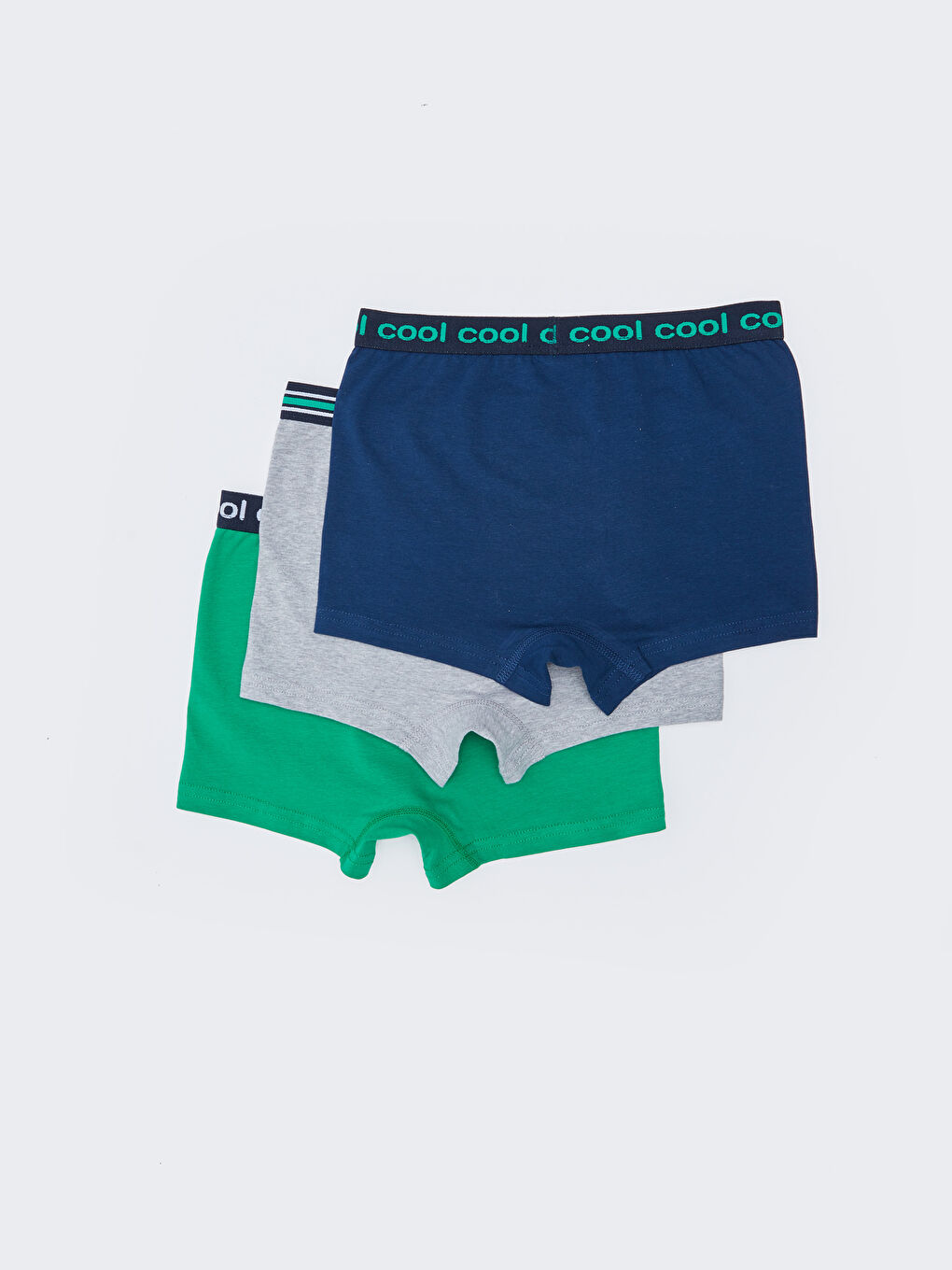 Yeşil Baskılı Pamuklu Erkek Çocuk Boxer 3'lü-1