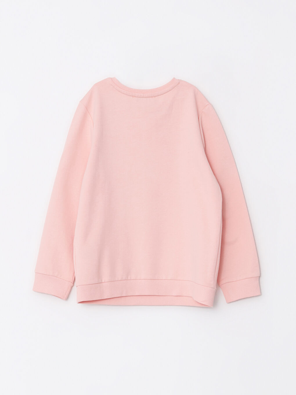 Pembe Bisiklet Yaka Baskılı Uzun Kollu Kız Çocuk Sweatshirt-1