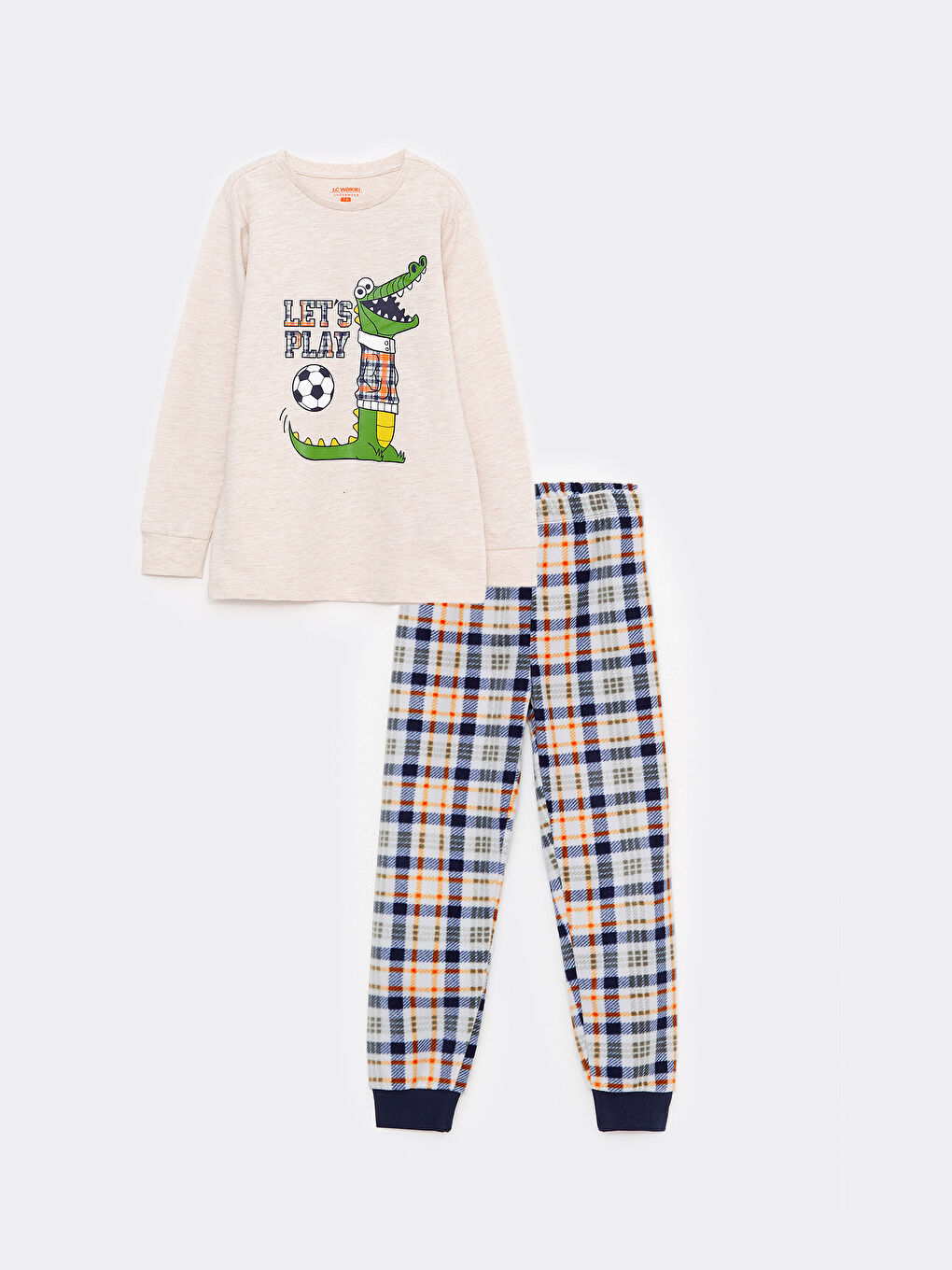 LCW Kids Ensemble de Pyjama pour Garçons à Col Rond Imprimé à Manches Longues -W21835Z4-L8Q
