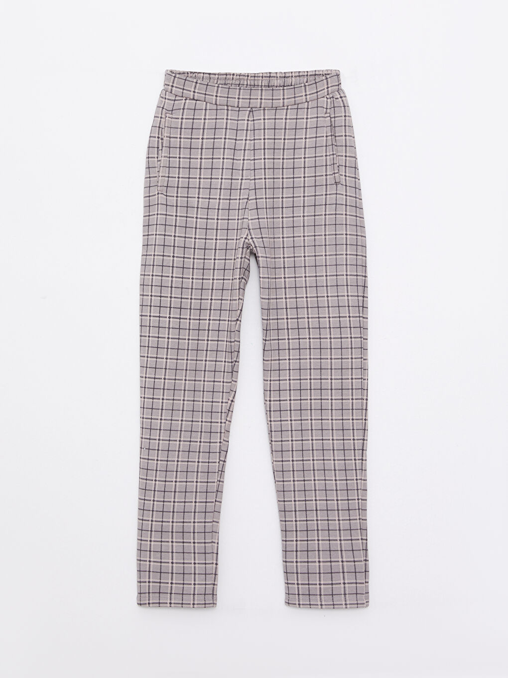 LCW Kids Pantalone sa elastičnim strukom i kariranim dezenom za devojčice -W21848Z4-LRW
