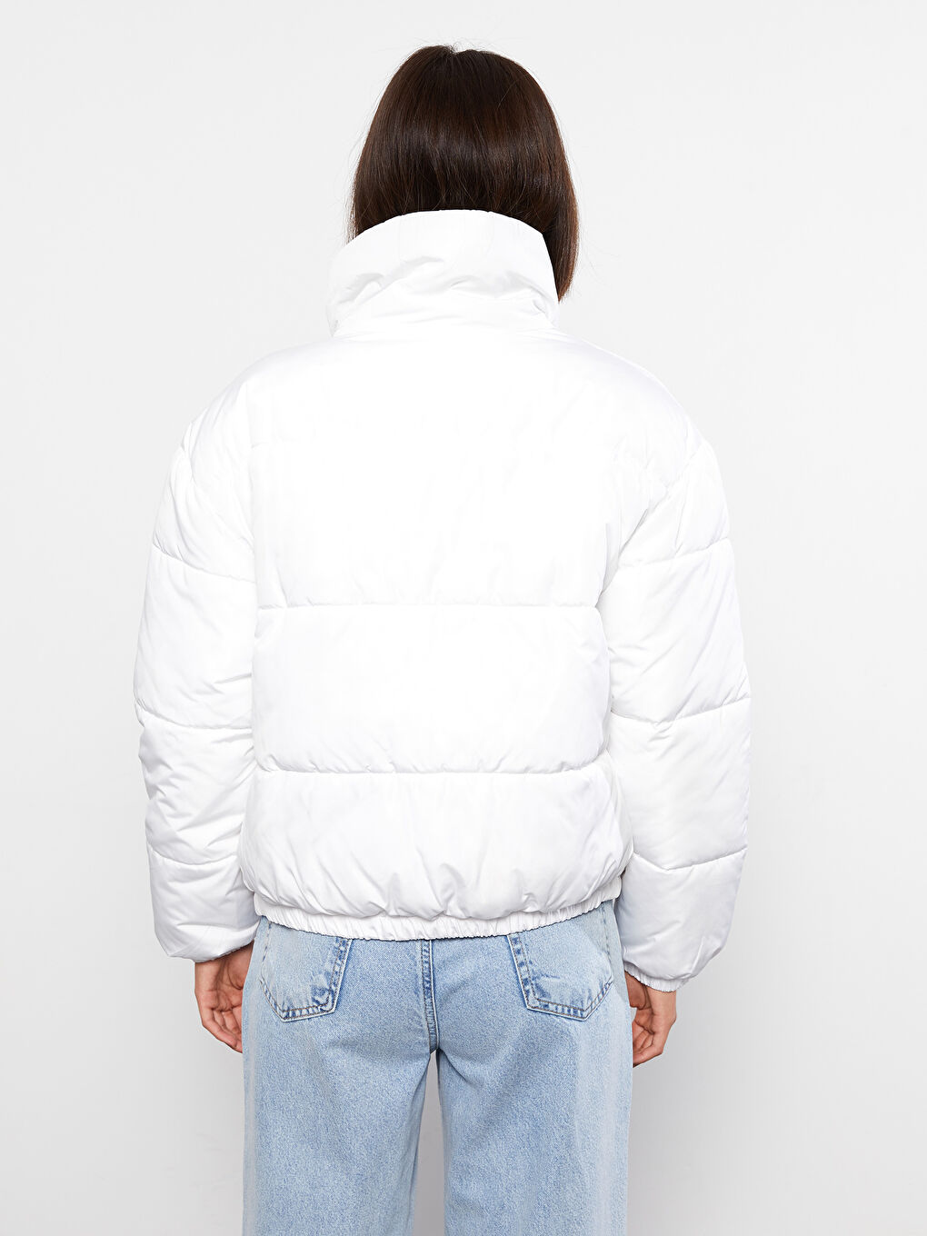 Turtle Neck Regular Long Sleeve Women's Puffer-5