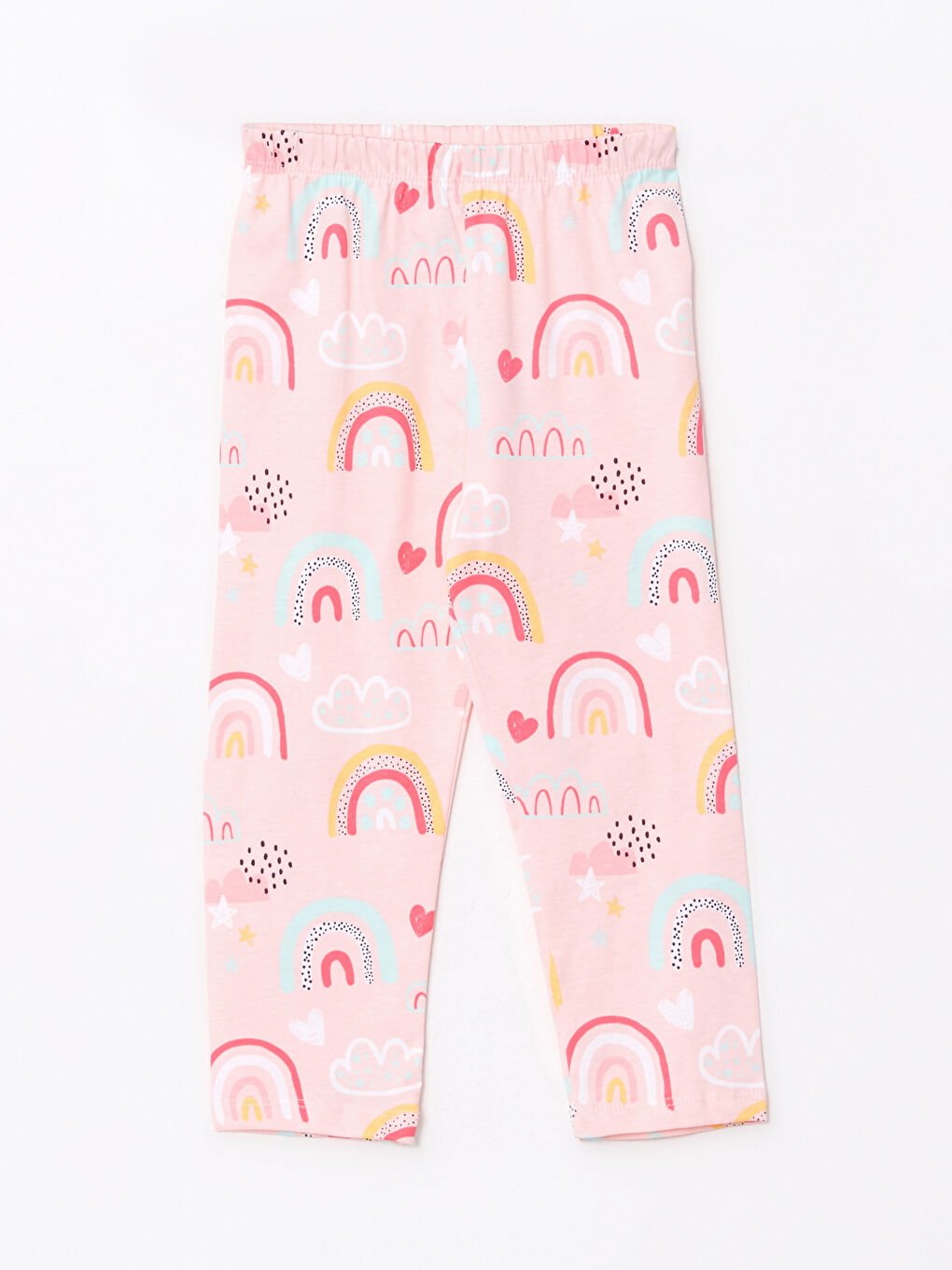 Polo Neck Long Sleeve Printed Baby Girl Pajama Set-2