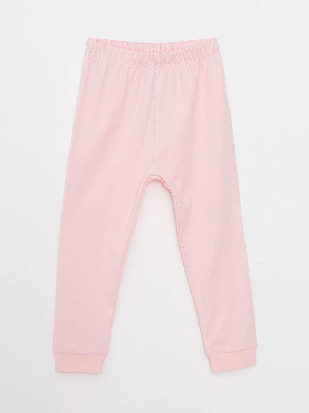 Beyaz Beli Lastikli Basic Kız Bebek Pijama Alt 2'li-2