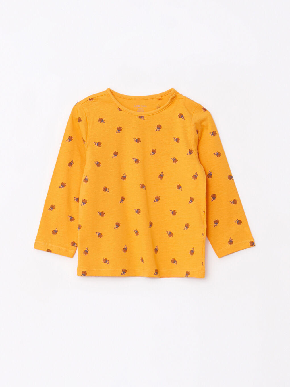 LCW baby Bisiklet Yaka Uzun Kollu Baskılı Kız Bebek Pijama Takımı -W21871Z1-LUB
