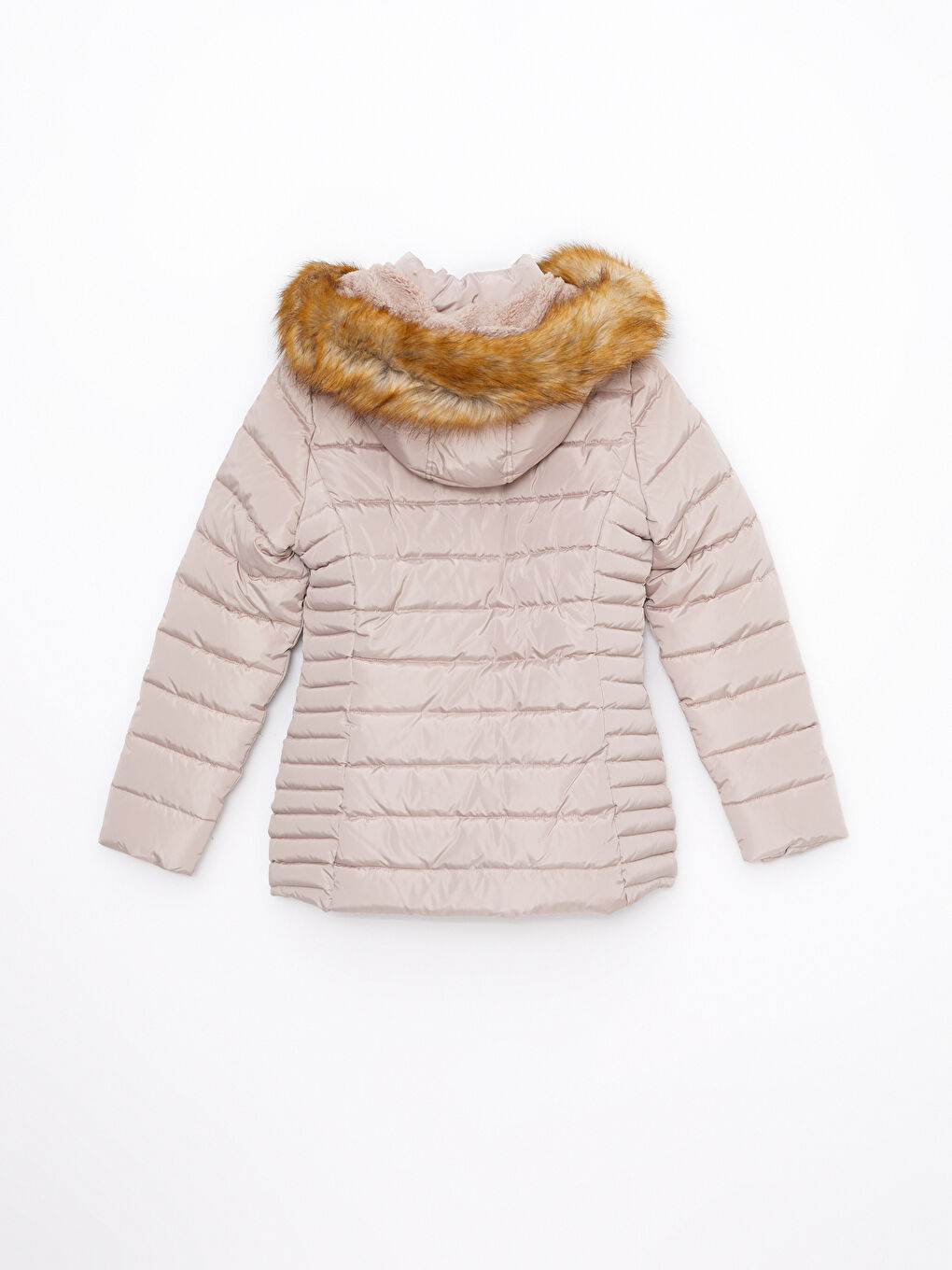 Women's Hooded Plain Puffer Coat-8